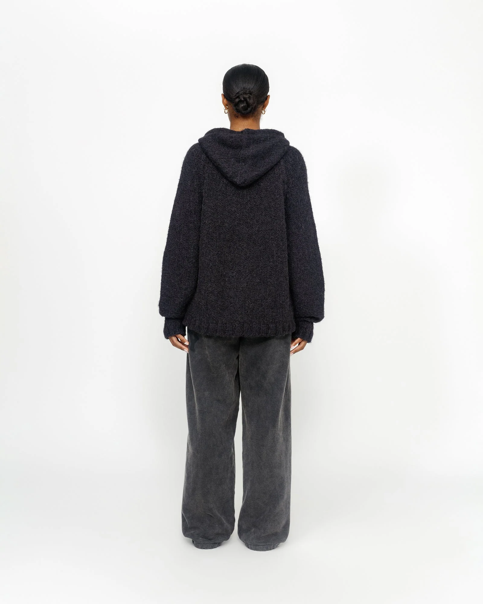 CHUNKY KNIT ZIP HOODIE