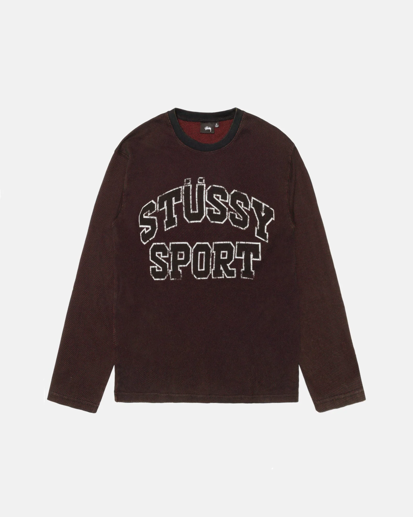2 TONE COTTON MESH CREW