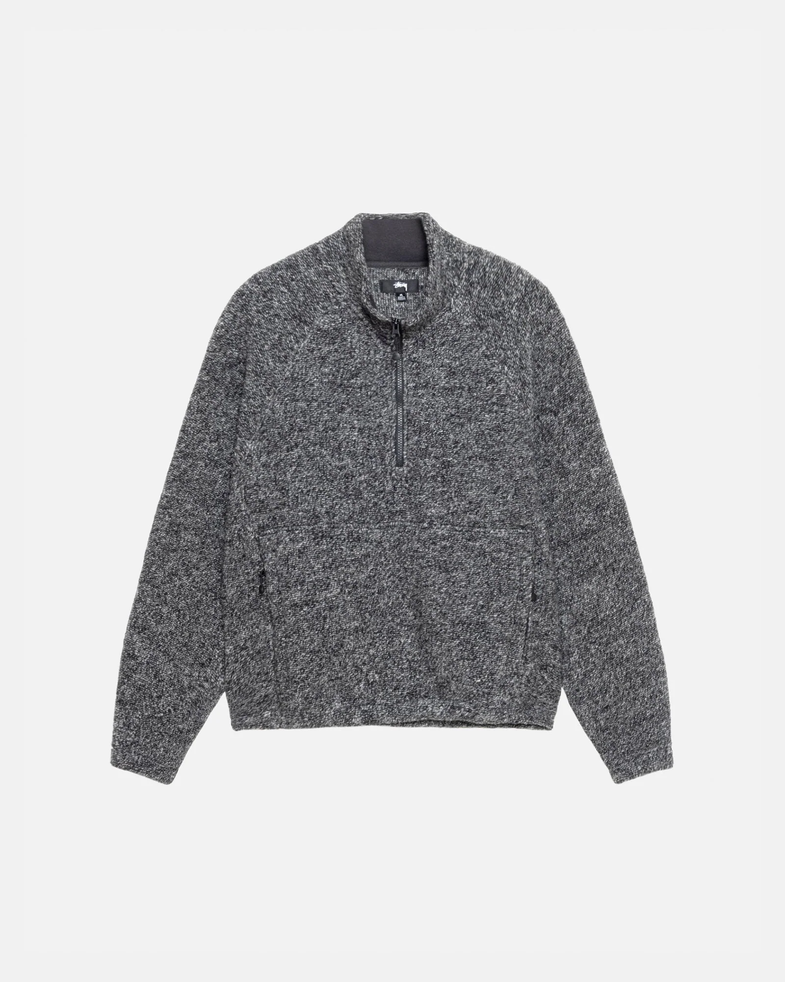 WOOL BLEND SHERPA MOCK NECK
