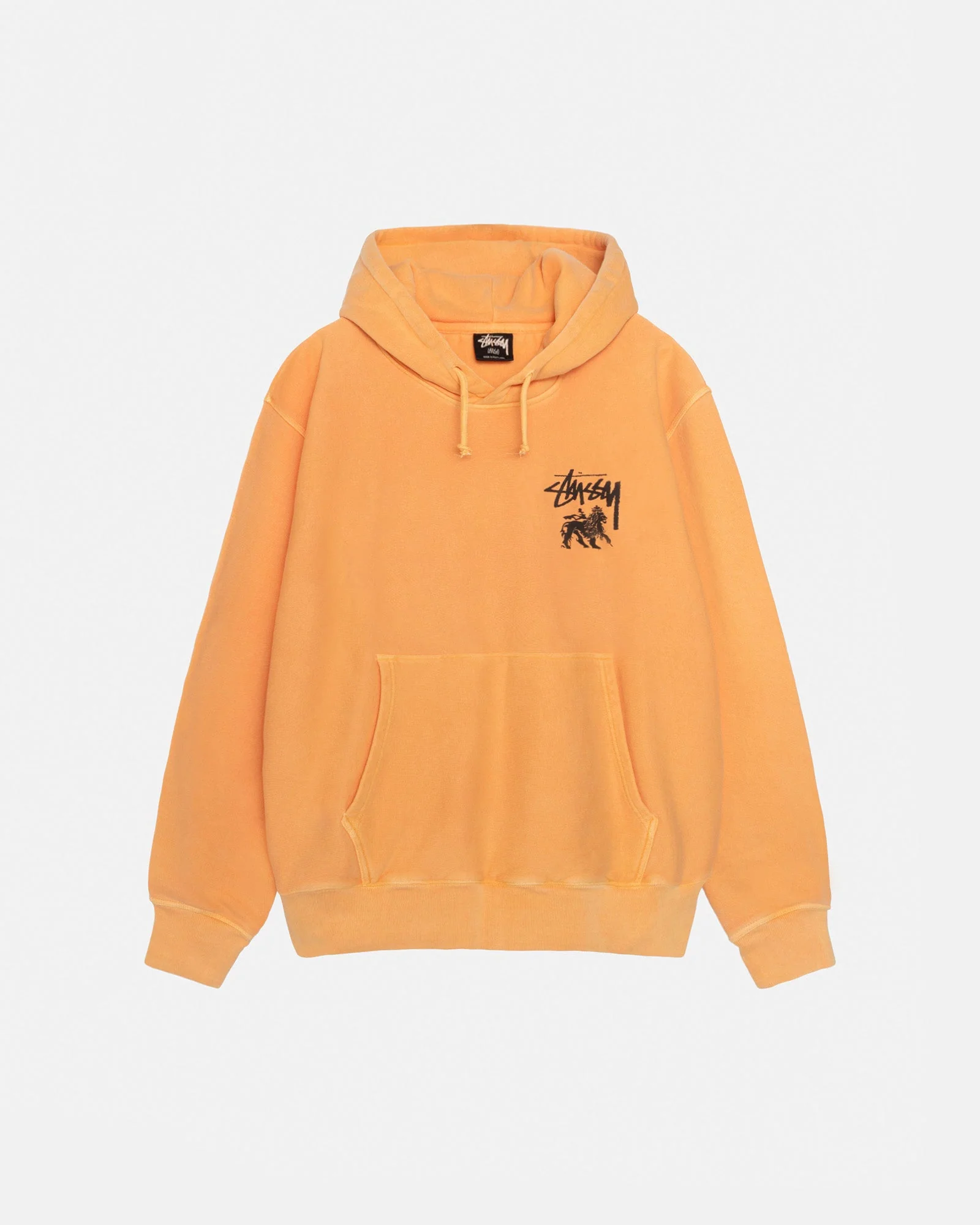 RASTA LION HOODIE PIGMENT DYED