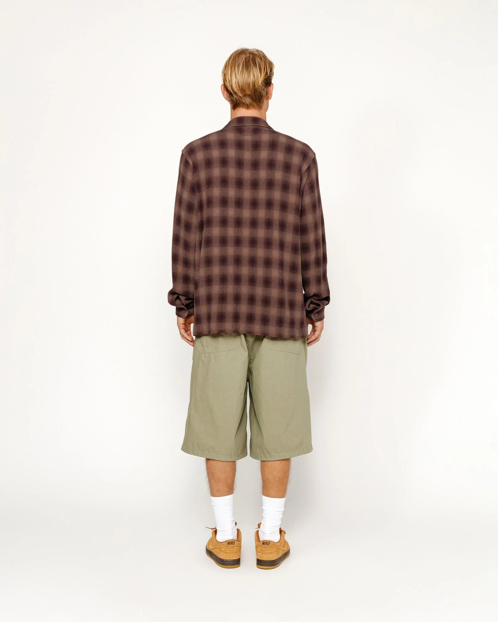 ZIP SHIRT TWISTED YARN PLAID