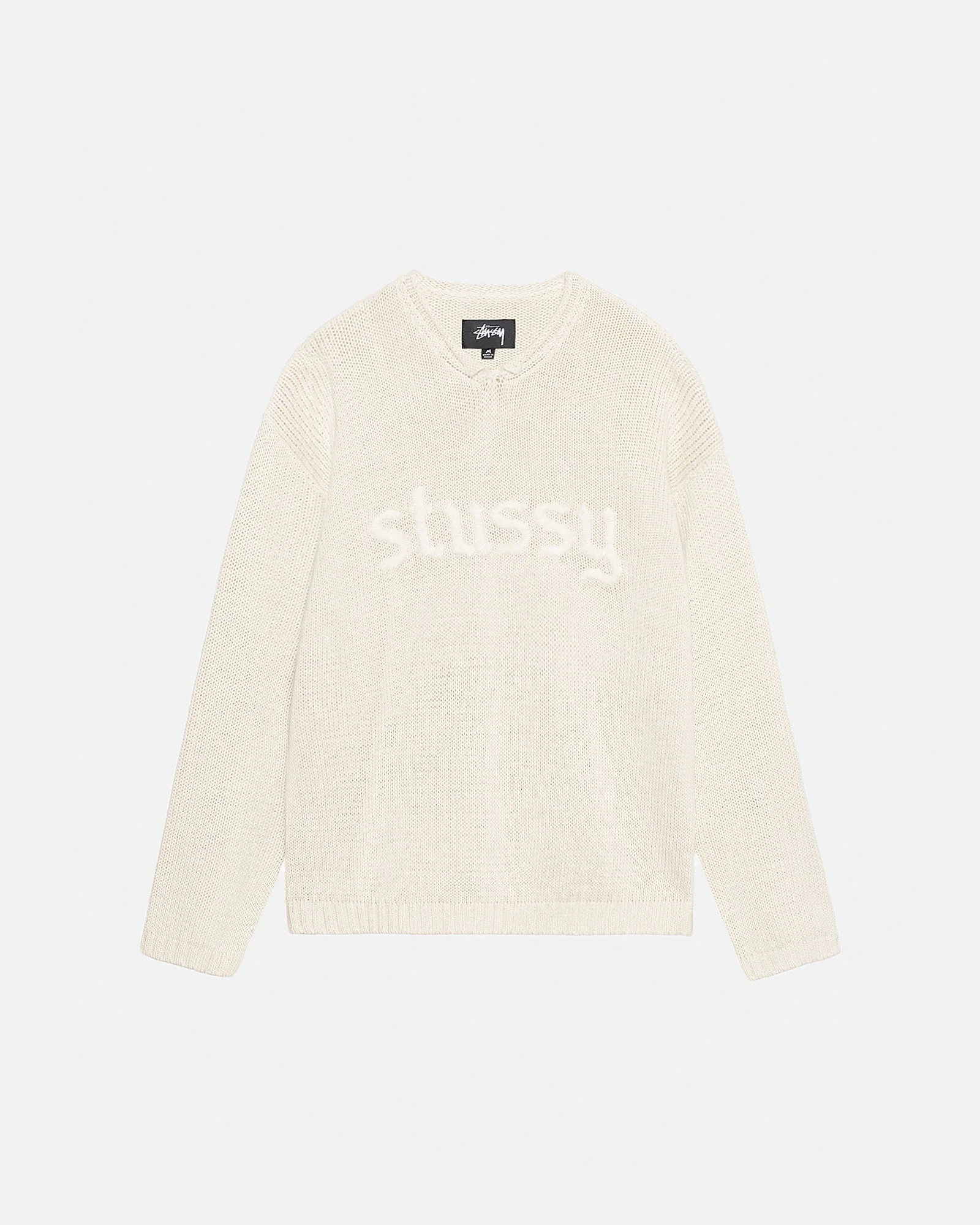 EMBROIDERED V-NECK LOGO SWEATER
