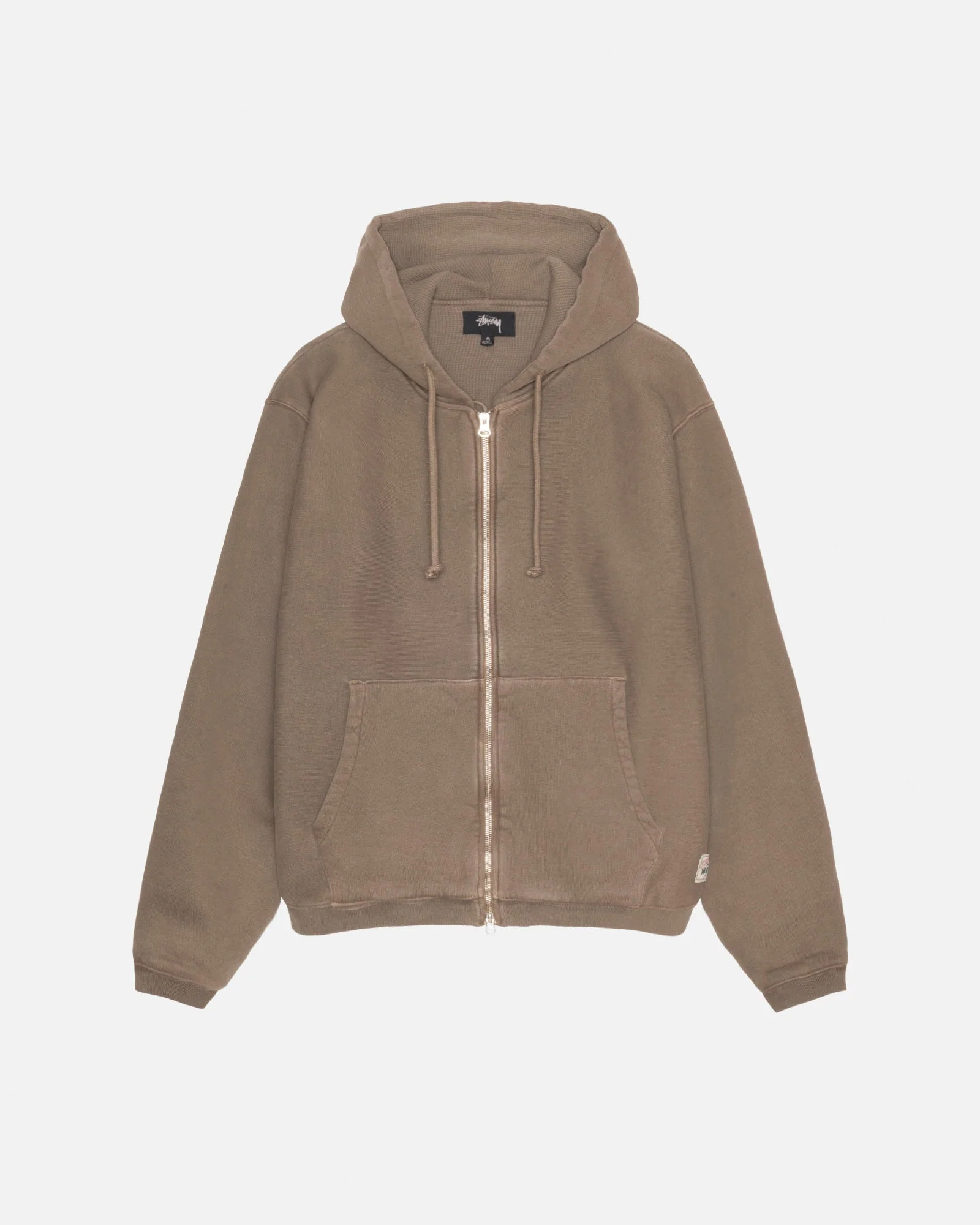 WAFFLE LINED ZIP HOODIE