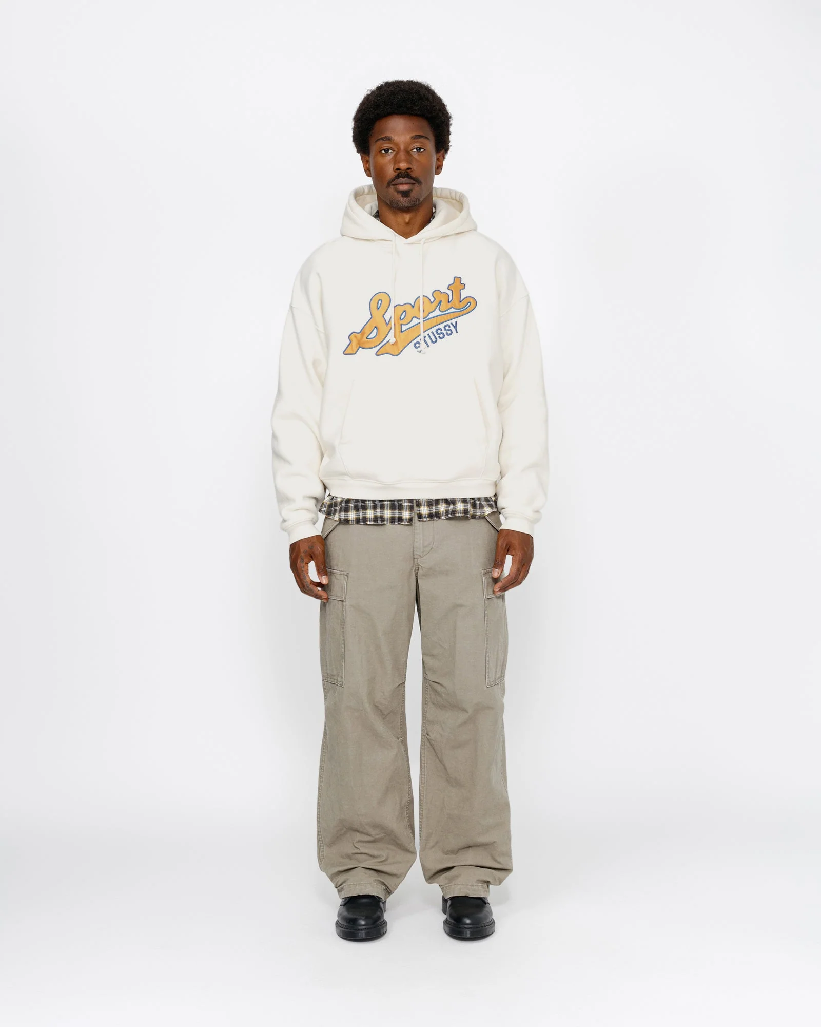 SATIN PATCH HOODIE