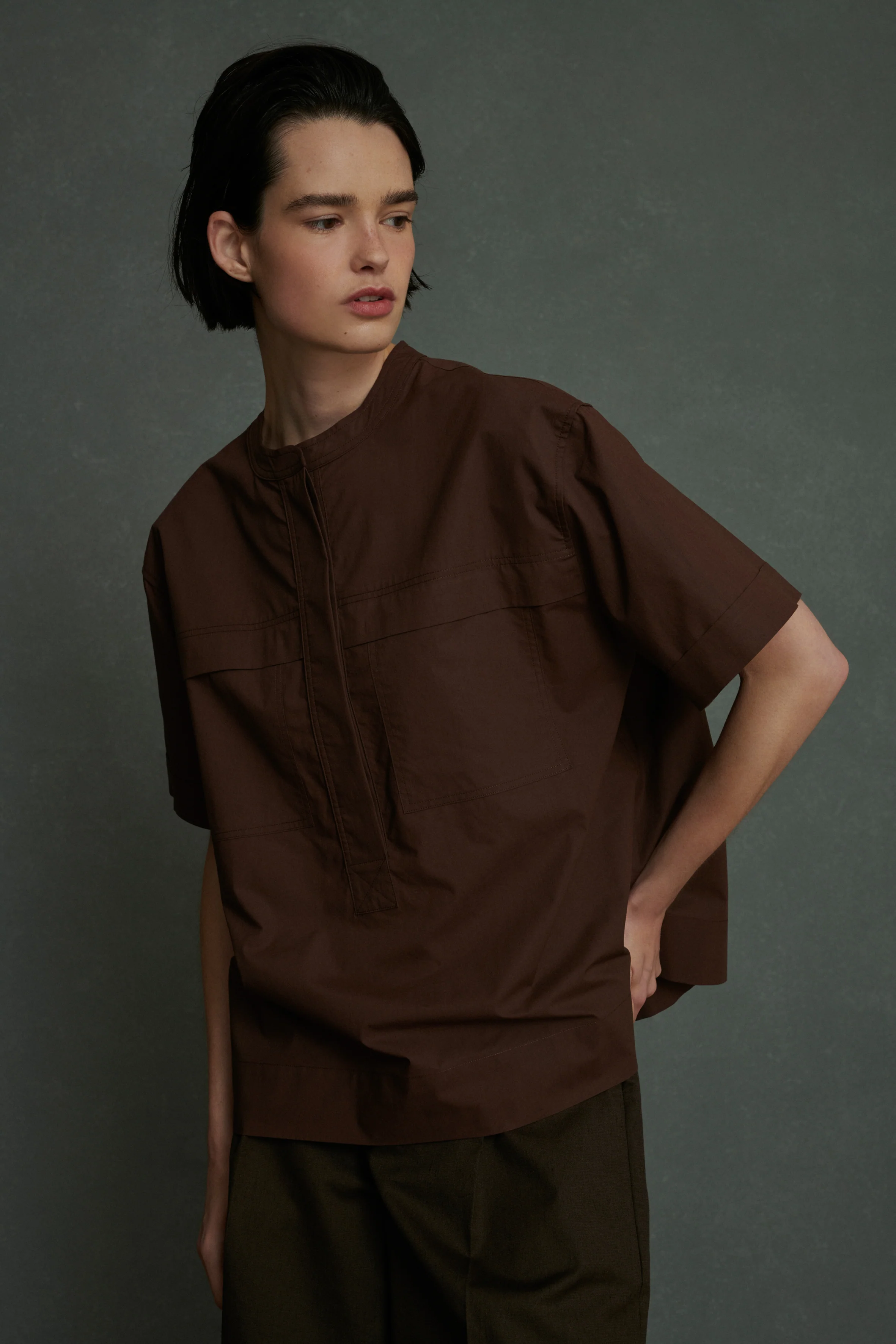 TEGAN BROWN BLOUSE