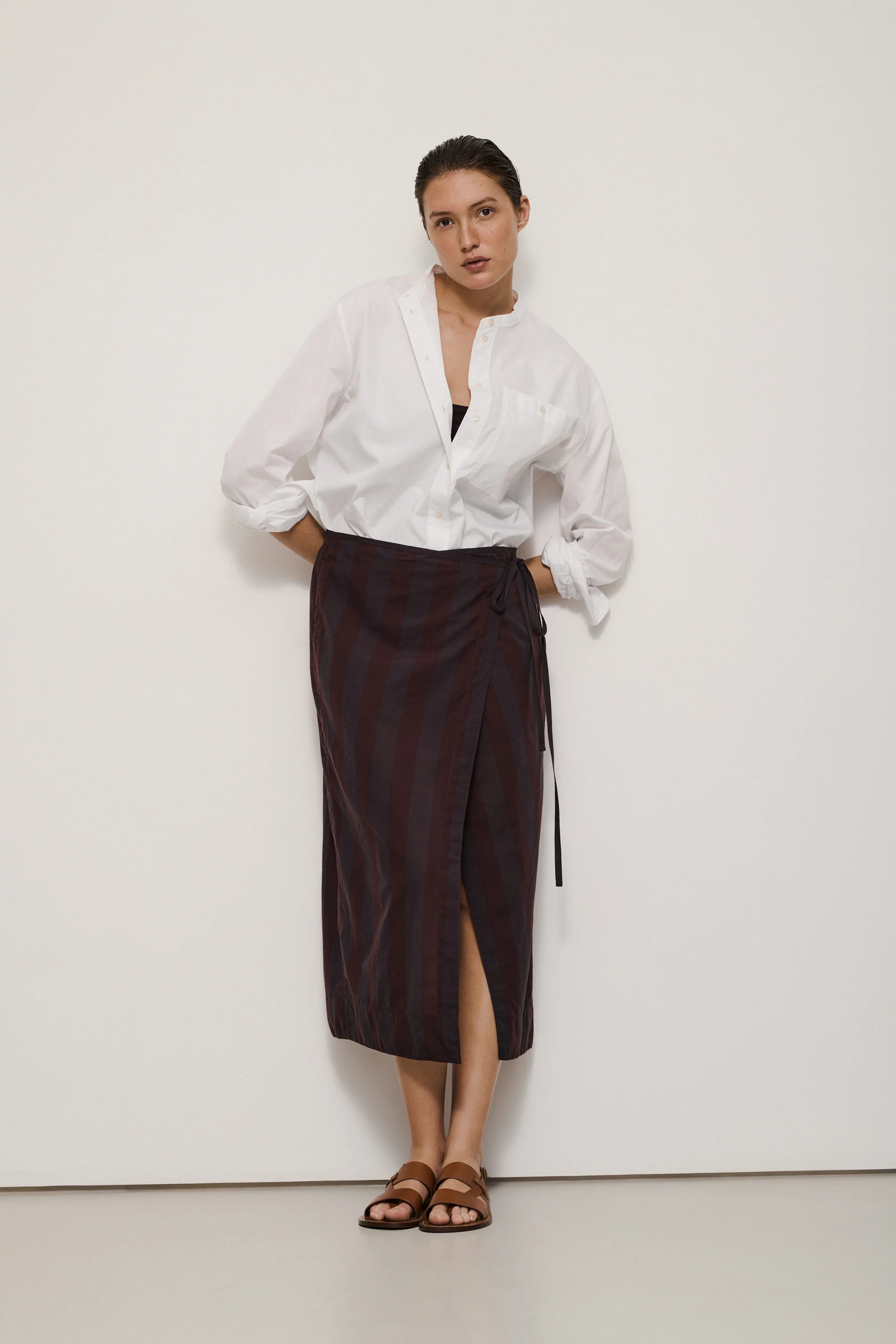 LA BURGUNDY GONNA SKIRT