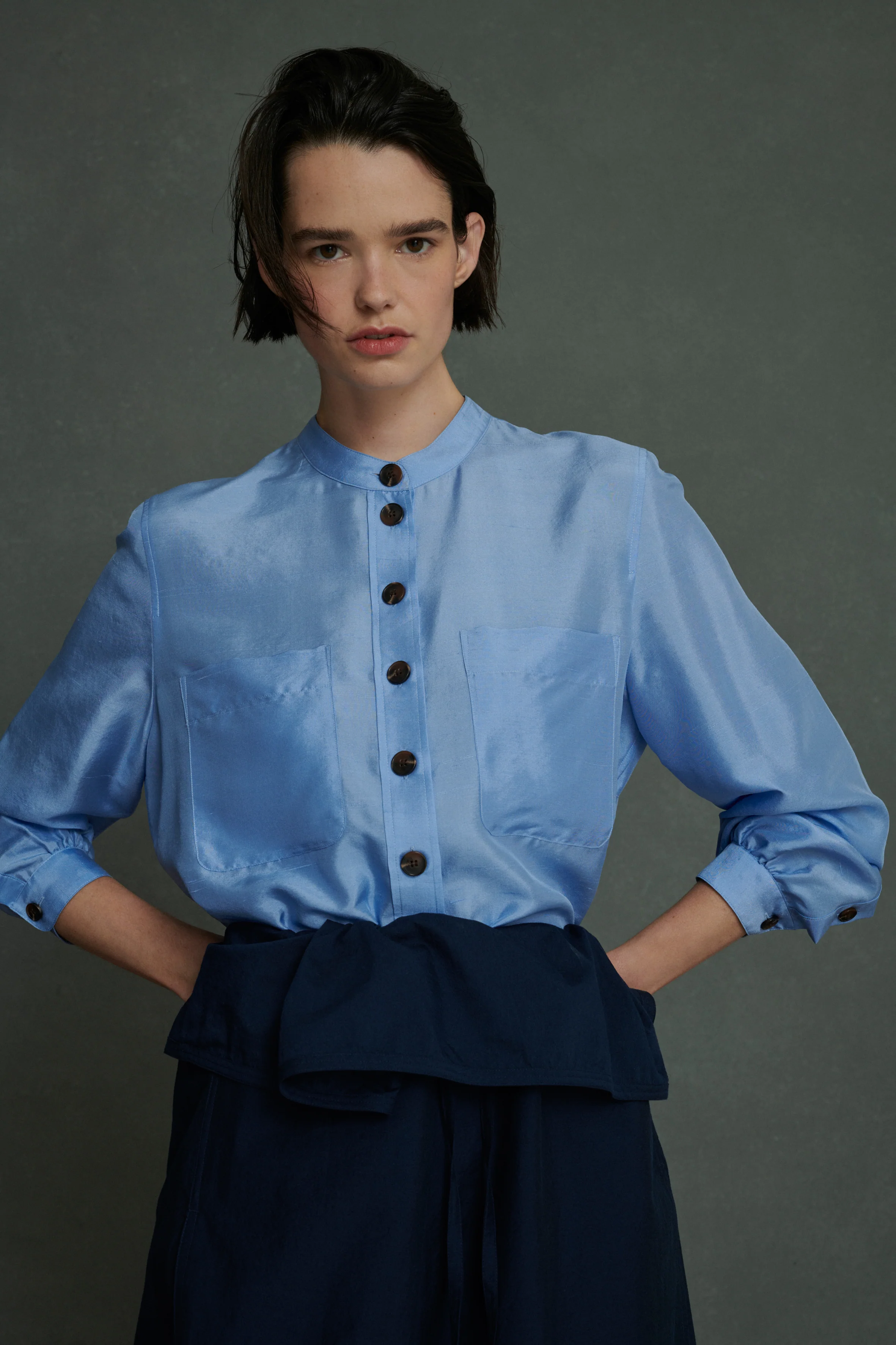 LAURE BLUE BLOUSE