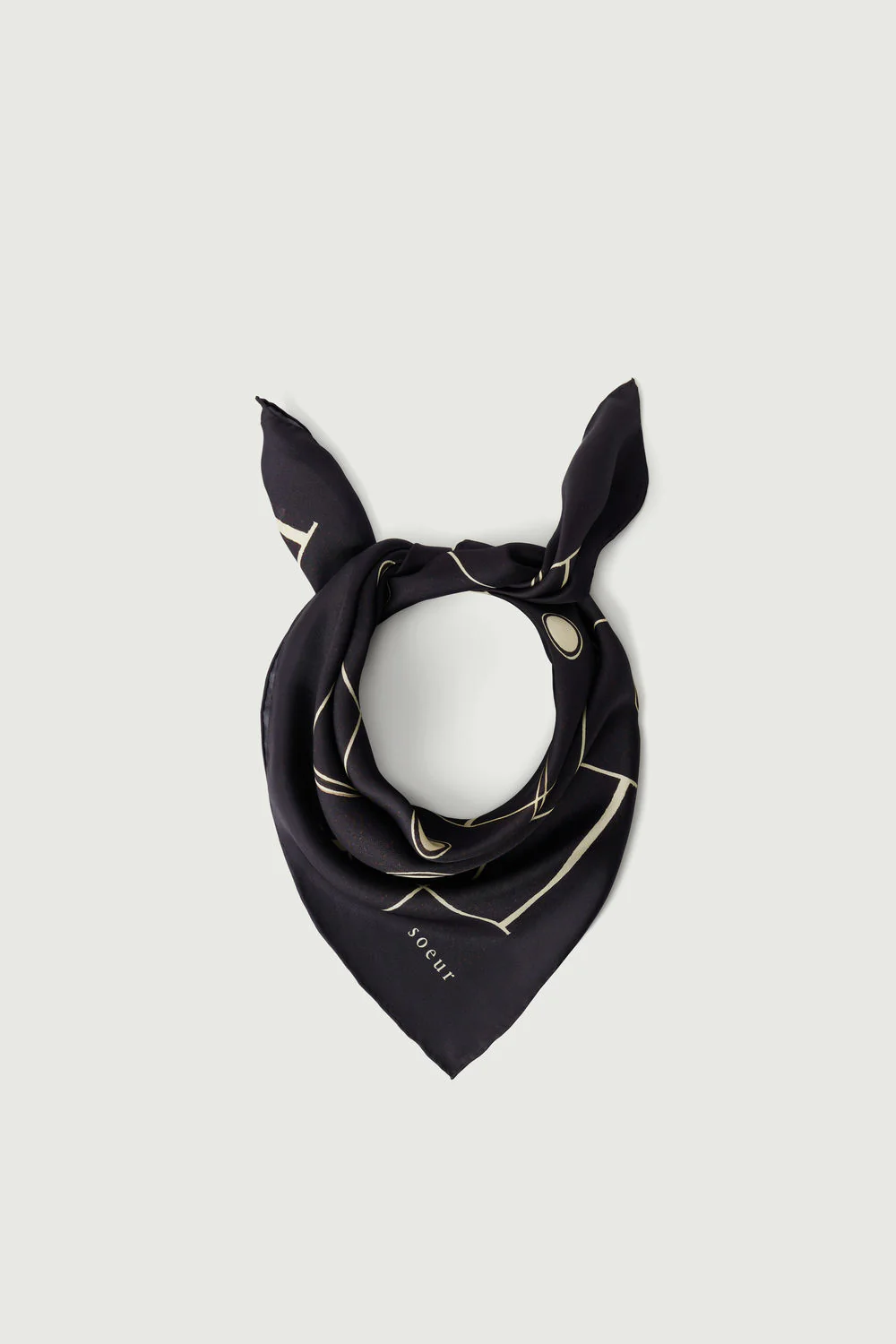 CAPUCINE BLACK SCARF