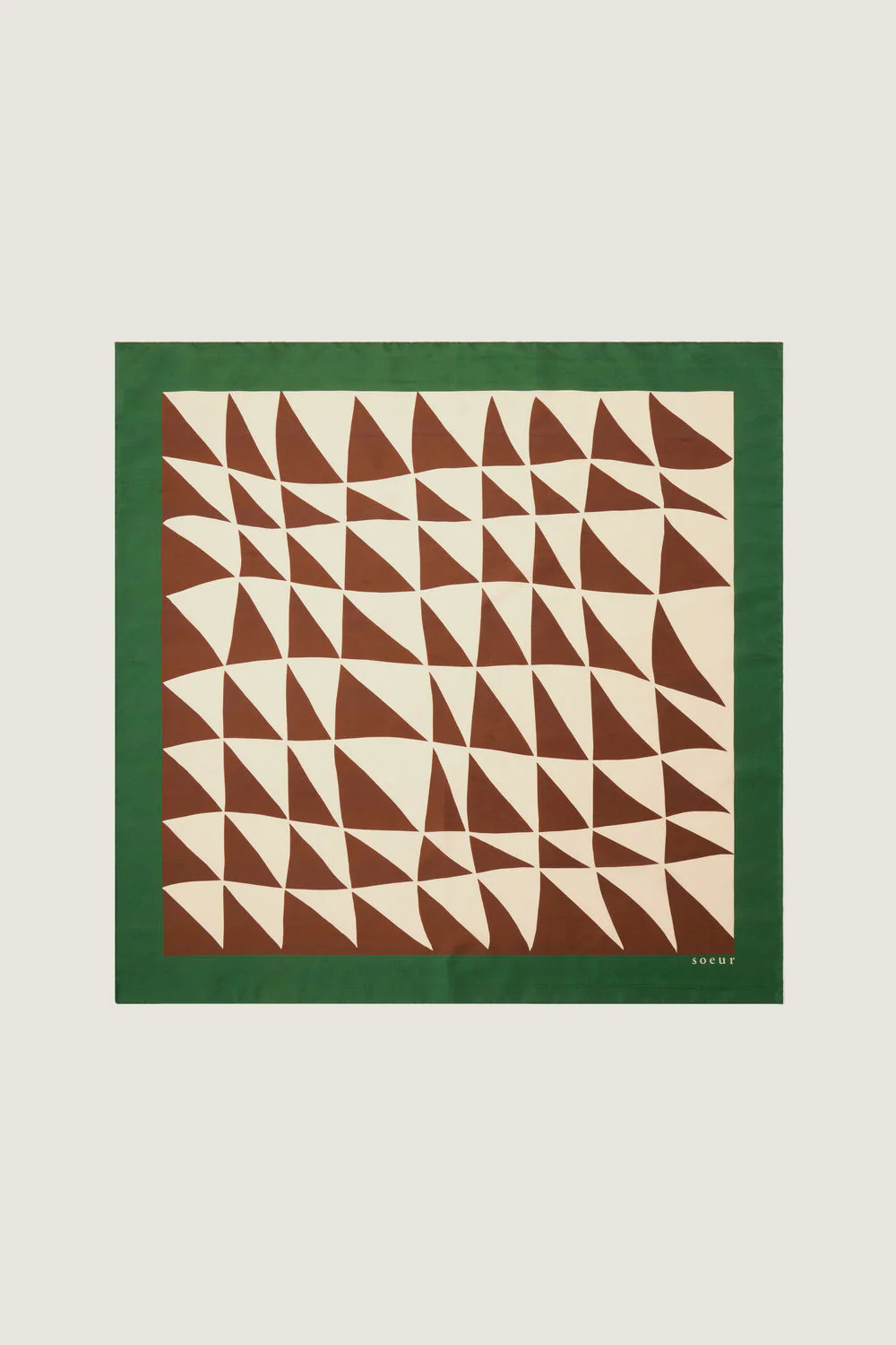 SQUARE BROWN SCARF