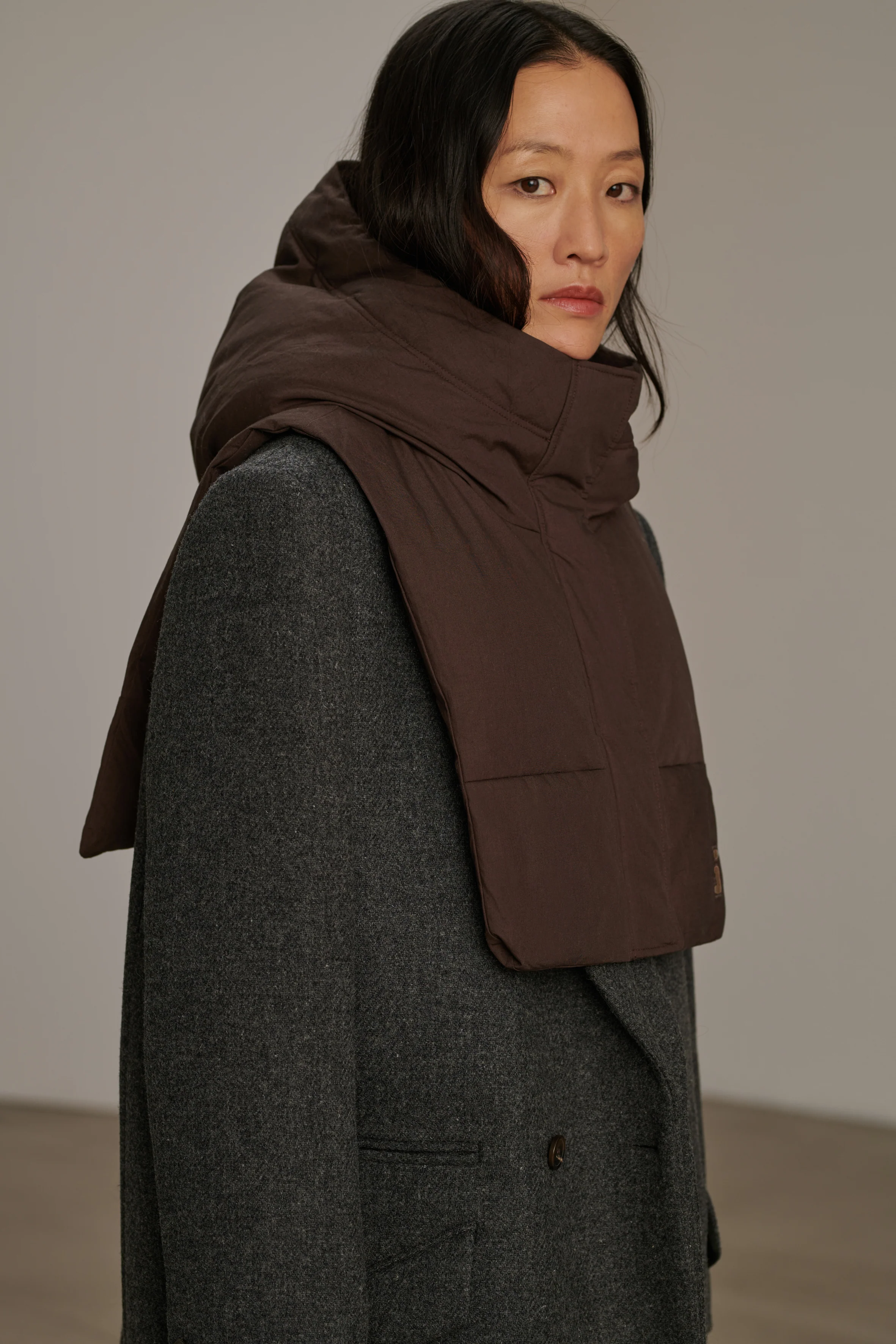 COURCHEVEL BROWN SCARF