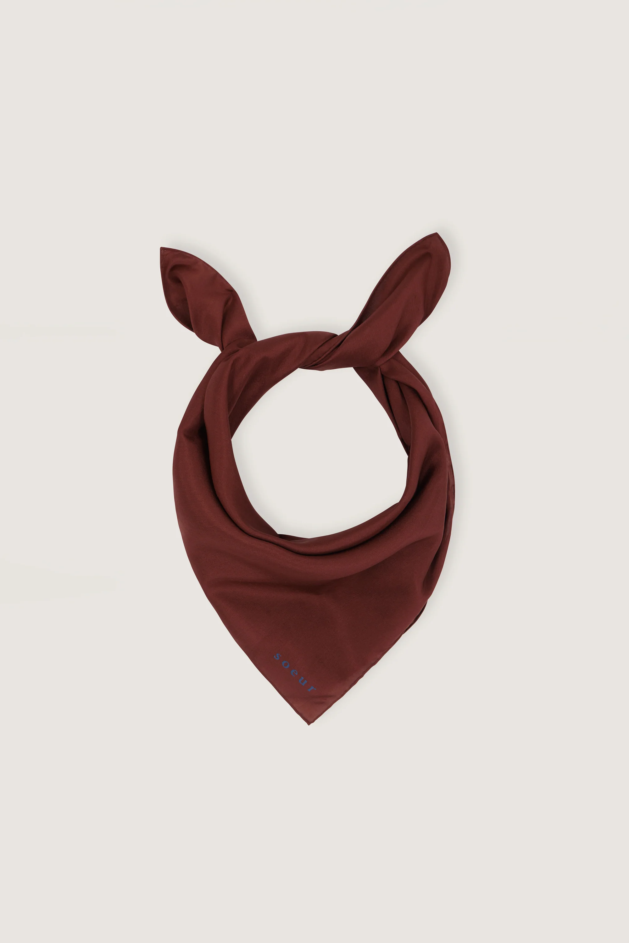 SQUARE BROWN SCARF
