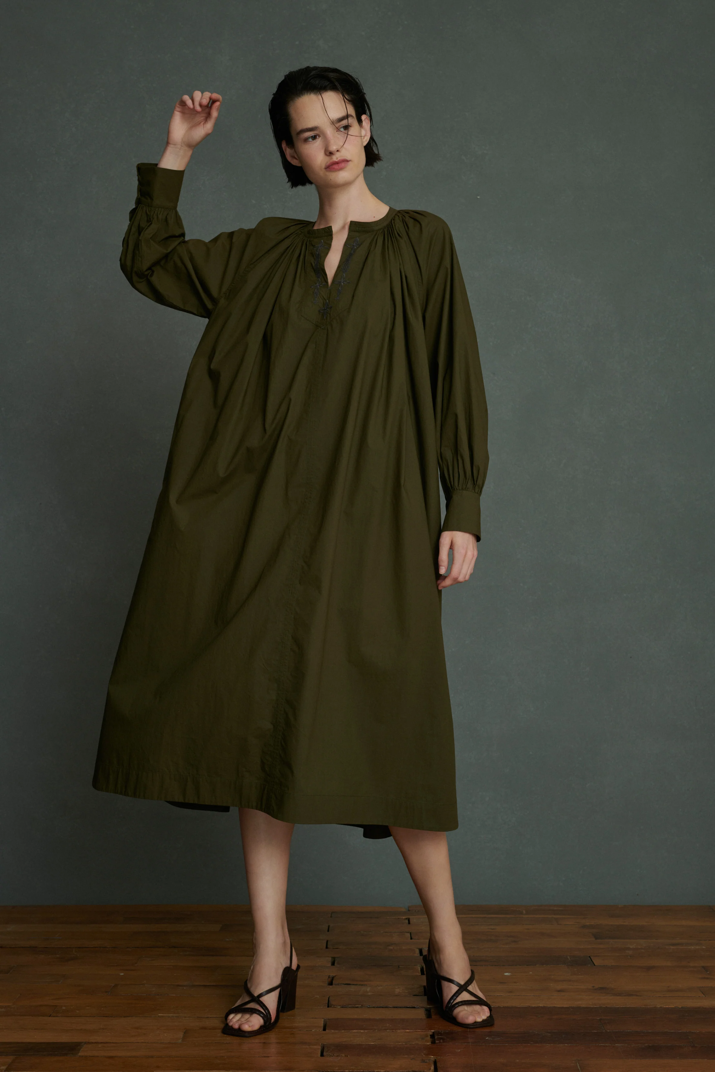 ALIETTE KHAKI DRESS