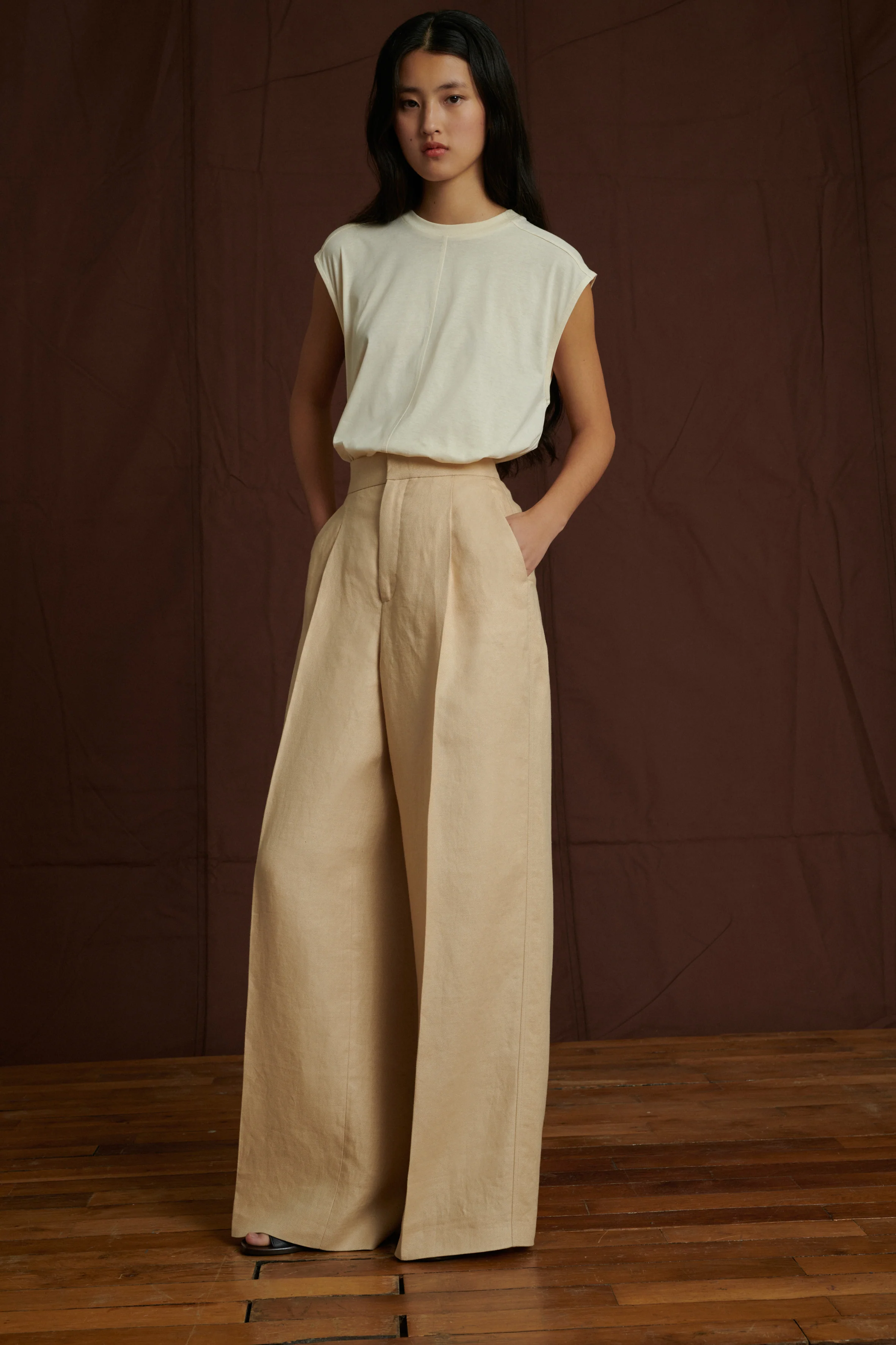 PEGASE OFF-WHITE TROUSERS