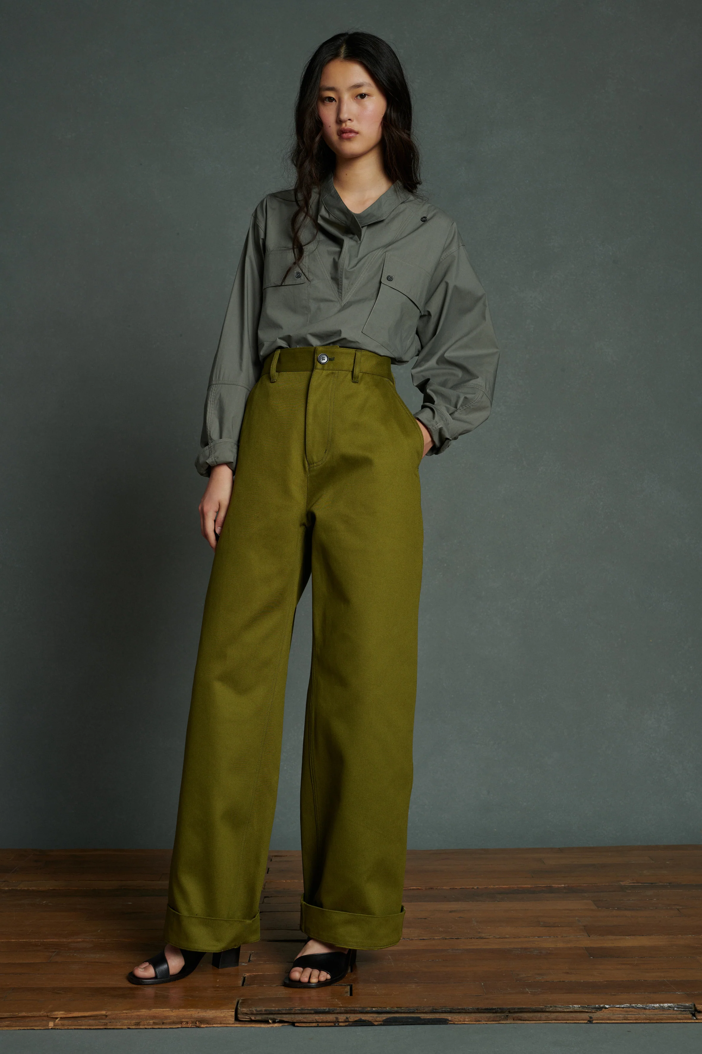 ALISSIO KHAKI TROUSERS