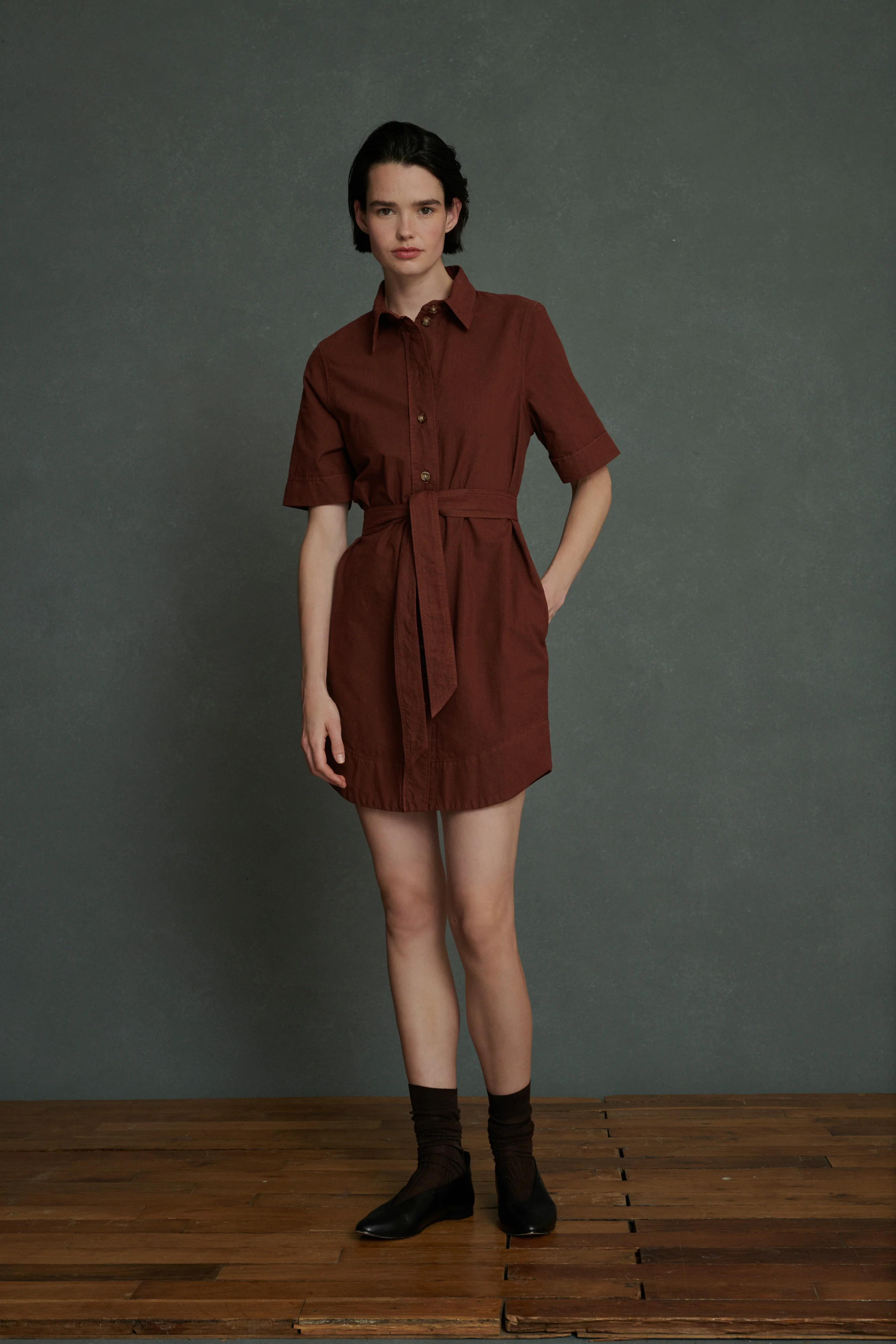 AZIZA BROWN DRESS