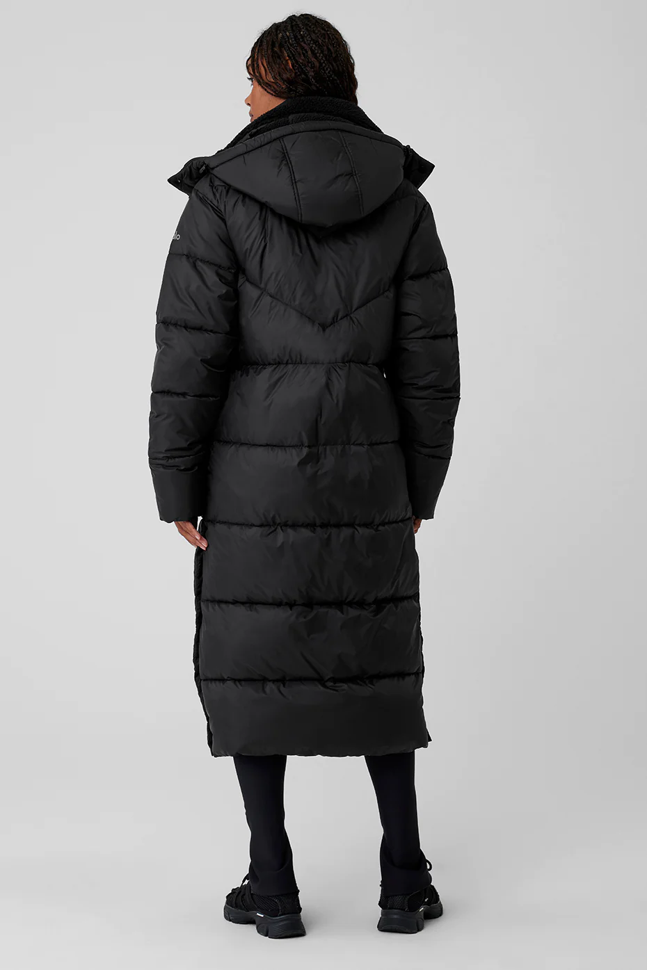 Gold Rush Puffer Trench - Black