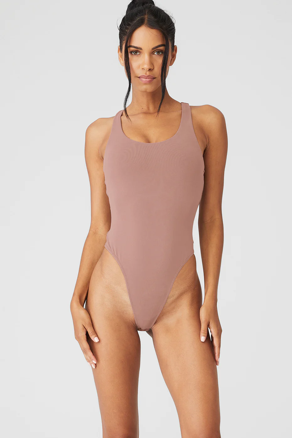 Sleek Back Bodysuit - Smoky Quartz