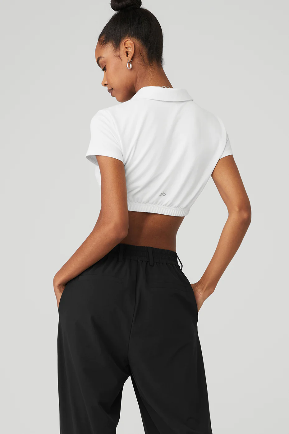 Cropped Prestige Polo - White