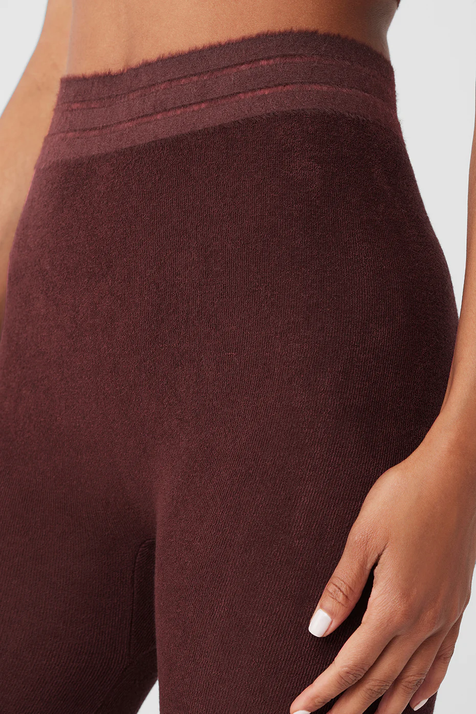 Seamless Luxe Terry High-Waist Cuddle Legging - Cherry Cola