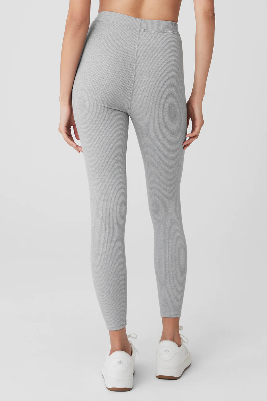 Ribbed High-Waist 7/8 Blissful Legging - Athletic Heather Grey