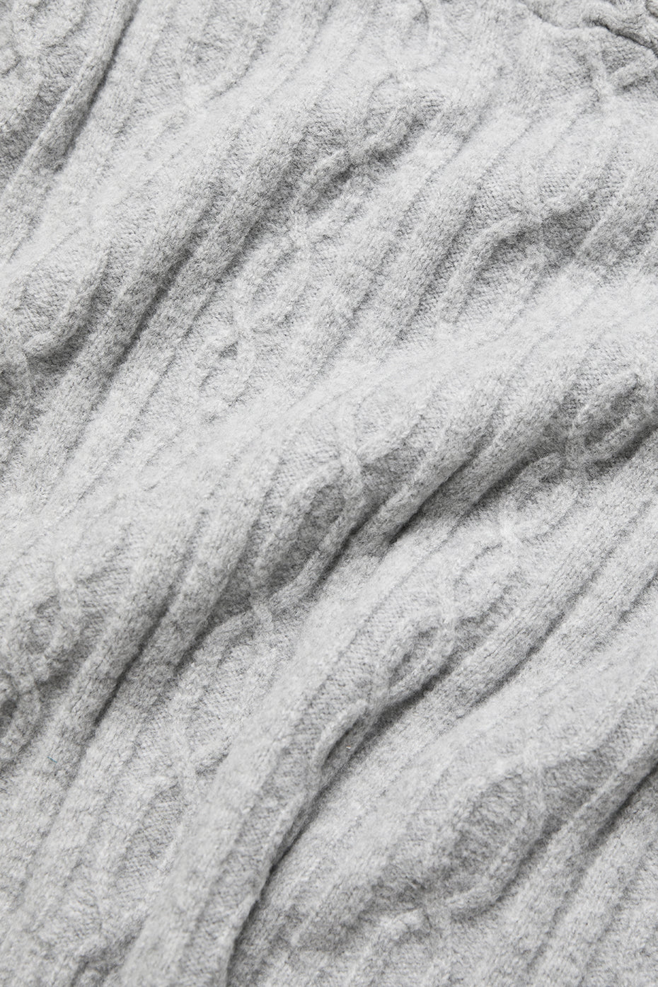 Cable Knit Winter Bliss Mini Skirt - Athletic Heather Grey