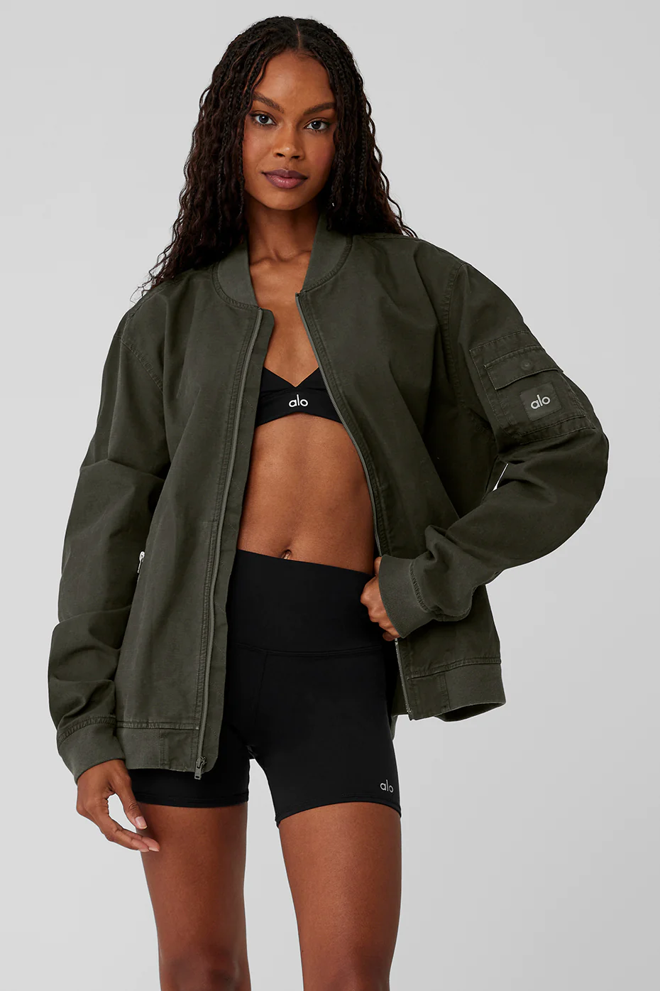 Division Ripstop Bomber Jacket - Stealth Green