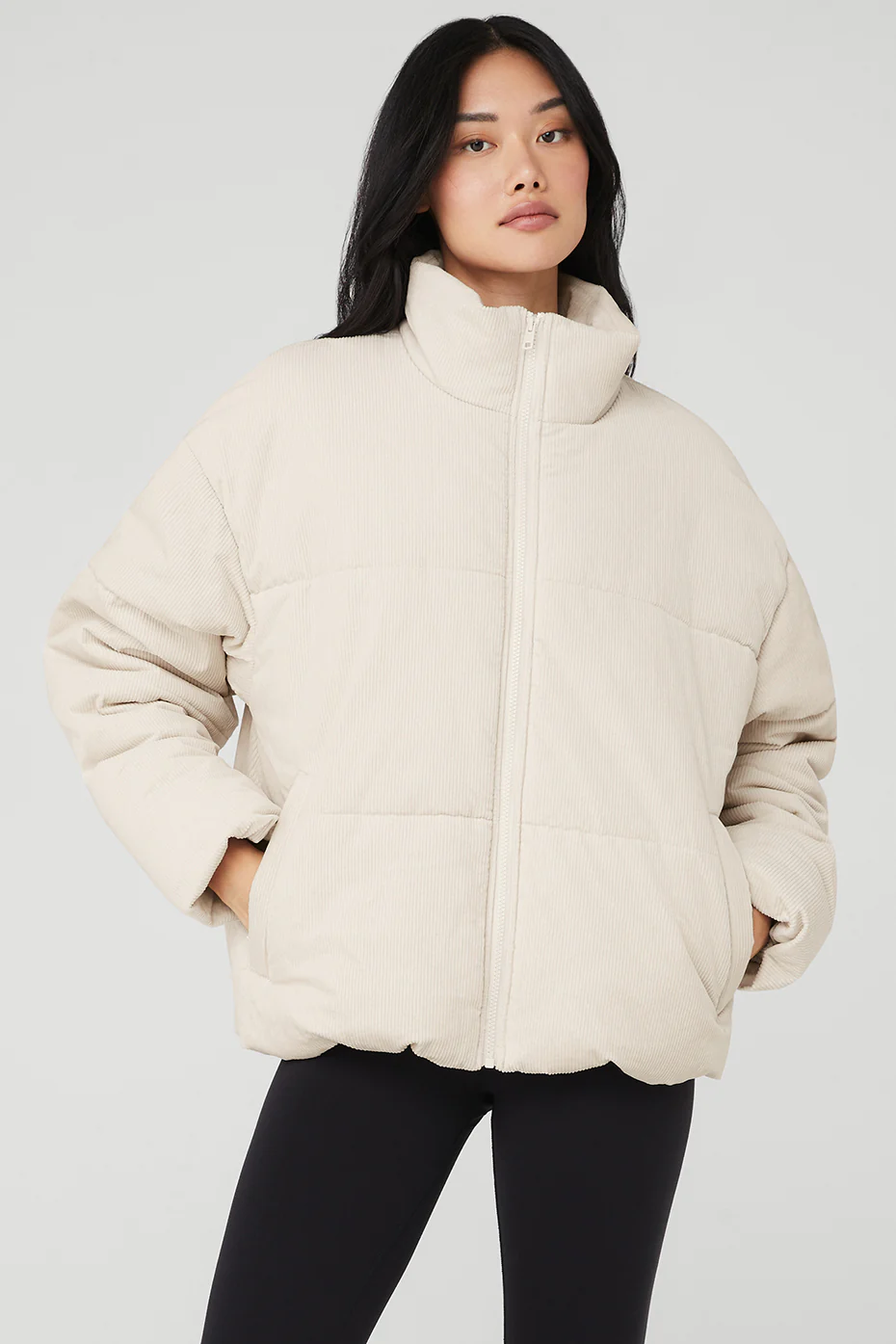 Corduroy Stage Puffer - Bone