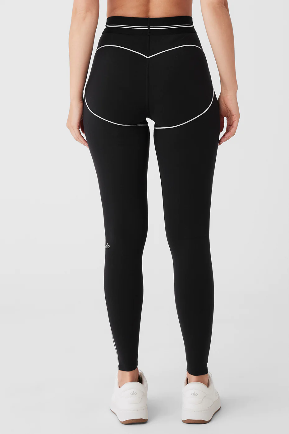 Airbrush High-Waist Heart Throb Legging - Black/White