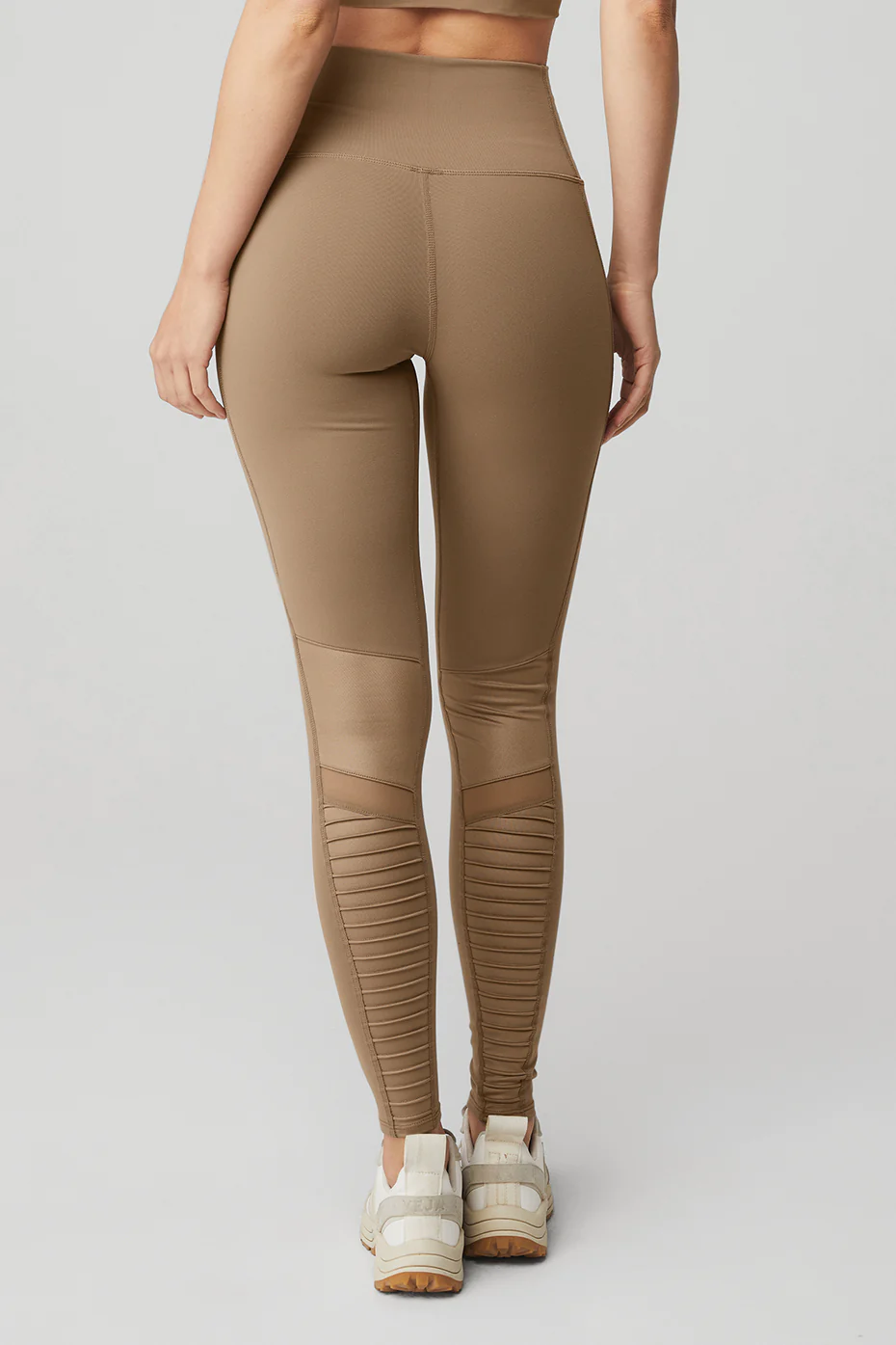 High-Waist Moto Legging - Gravel/Gravel Glossy