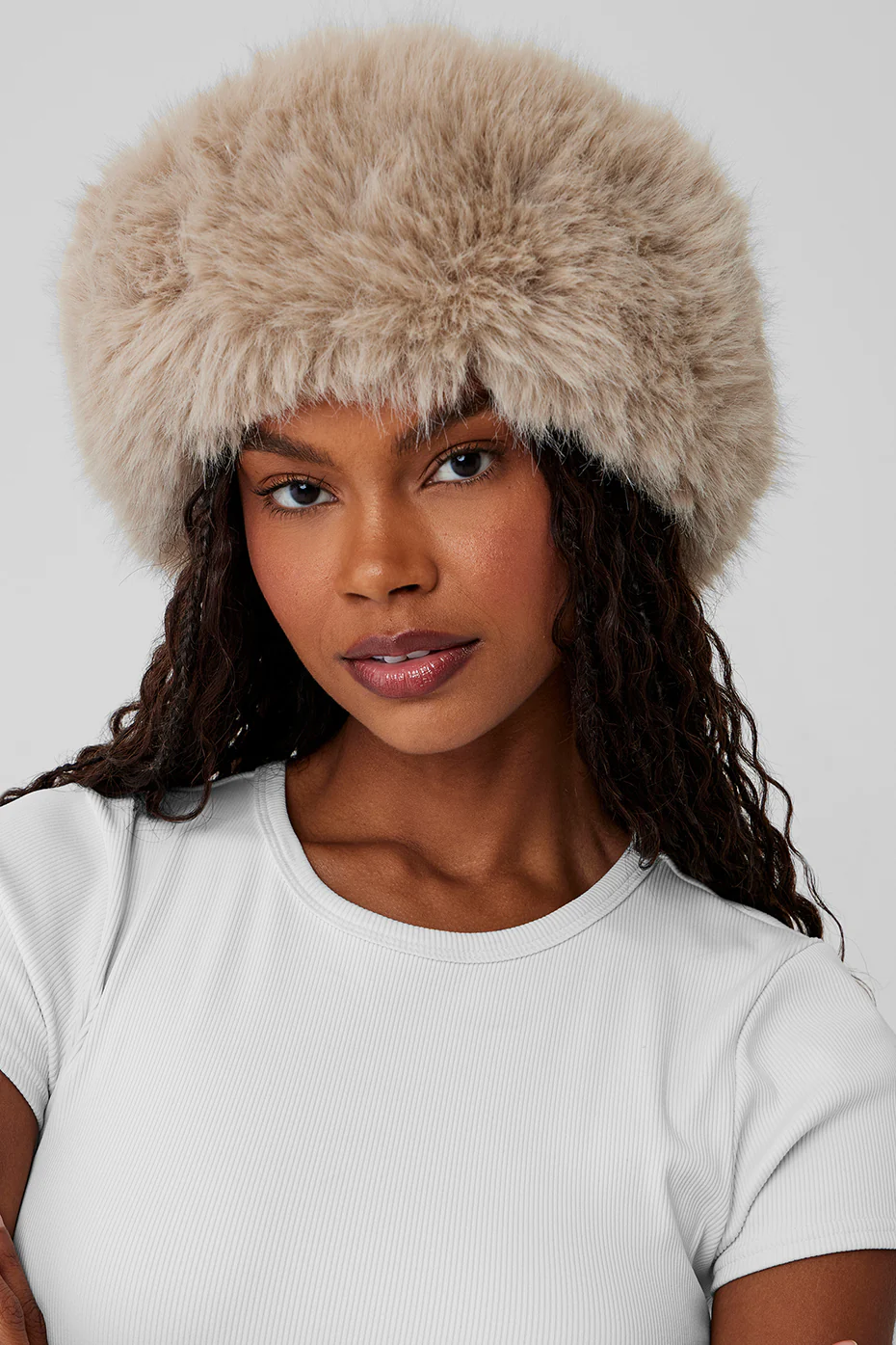 Faux Fur Wintersun Headband - Oat