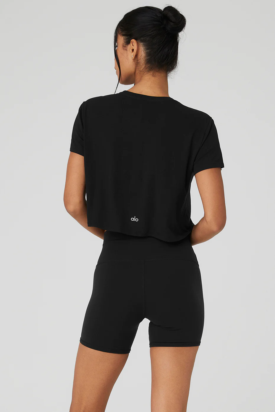 Cropped All Day Short Sleeve - Black