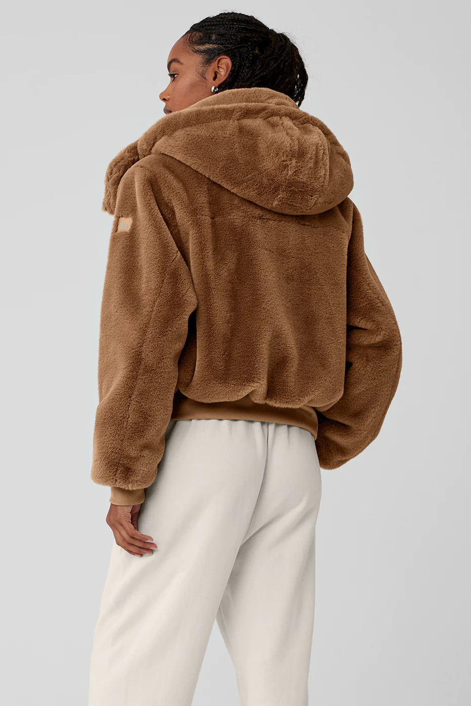 Faux Fur Foxy Jacket - Toasted Almond