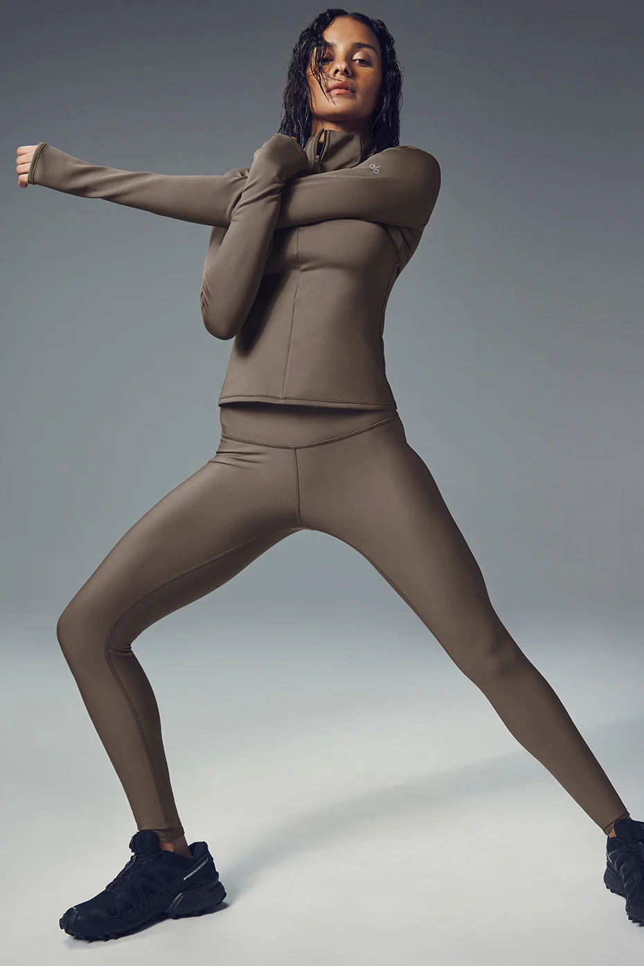 Airlift Winter Warm High-Waist Legging - Olive Tree