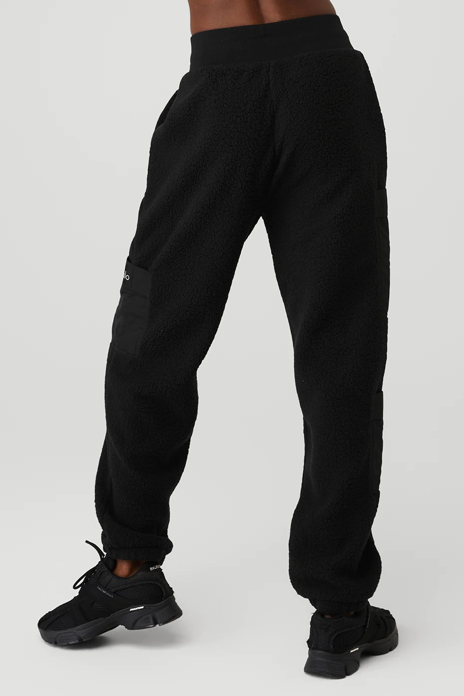 Micro Sherpa High-Waist Solstice Sweatpant - Black