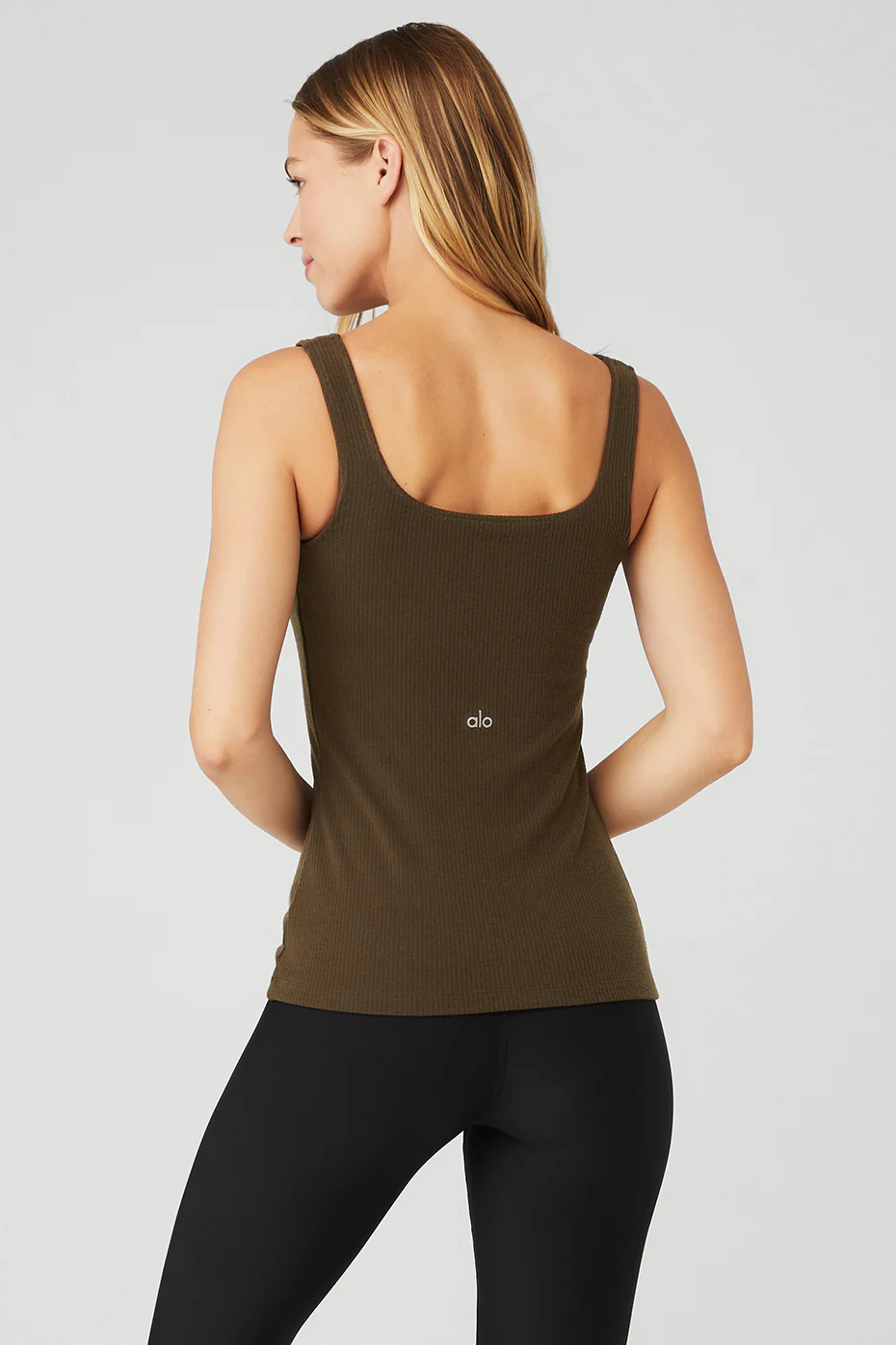 Ribbed Minimalist Tank - Espresso