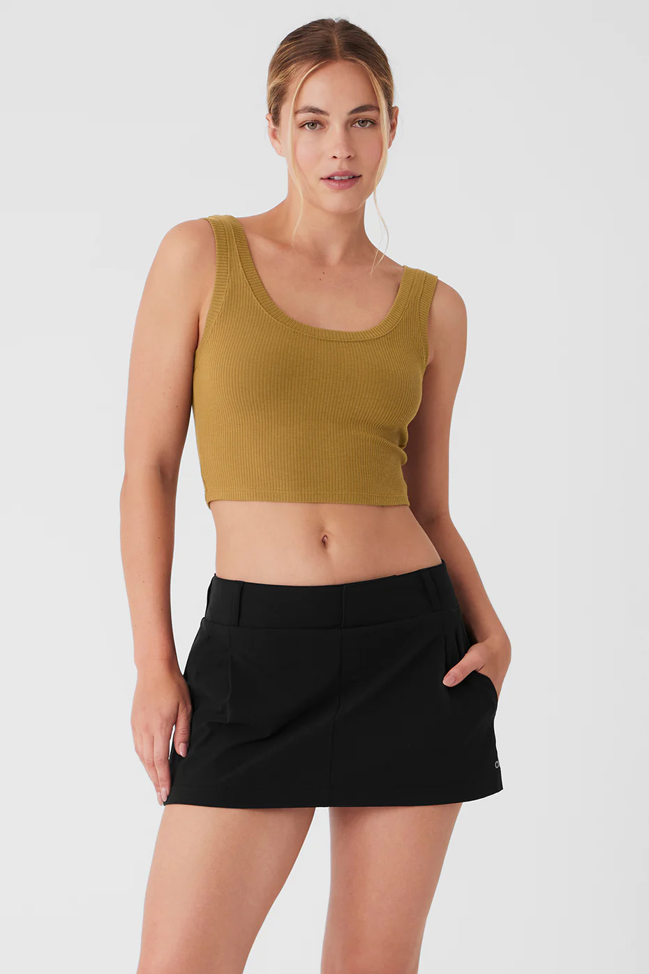 Ribbed Wellness Tank - Golden Olive Branch