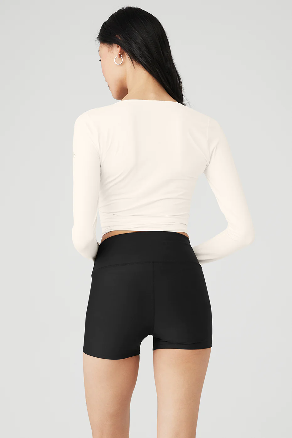 Cropped Escalate Wrap Top - Ivory