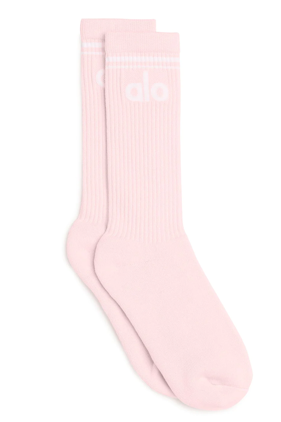 Unisex Throwback Sock - Powder Pink/White