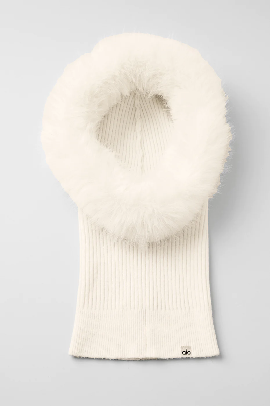 Opulent Faux Fur Wintersun Balaclava - Ivory