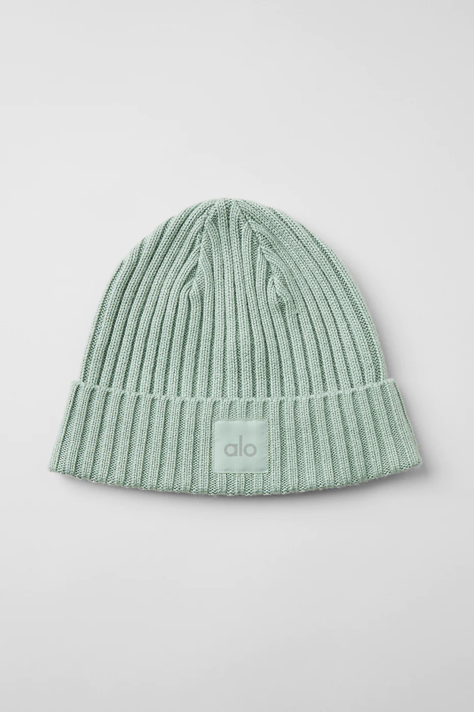 Cashmere Blend Rib Beanie - Icy Sage
