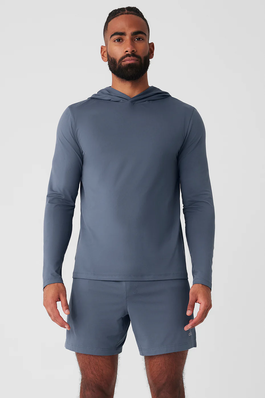 Conquer Reform Long Sleeve With Hood - Bluestone