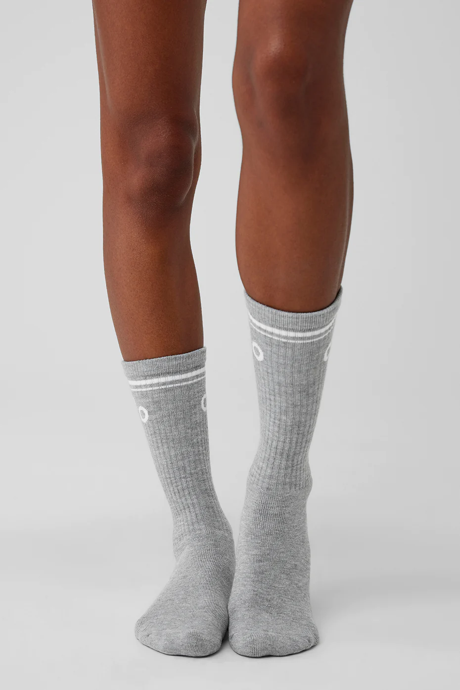 Unisex Throwback Sock - Athletic Heather Grey/White