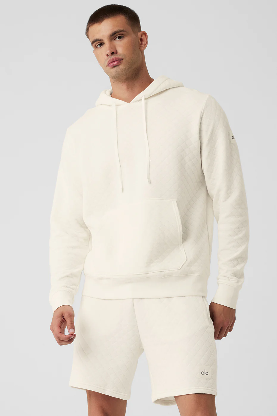 Quilted Stadium Hoodie - Ivory