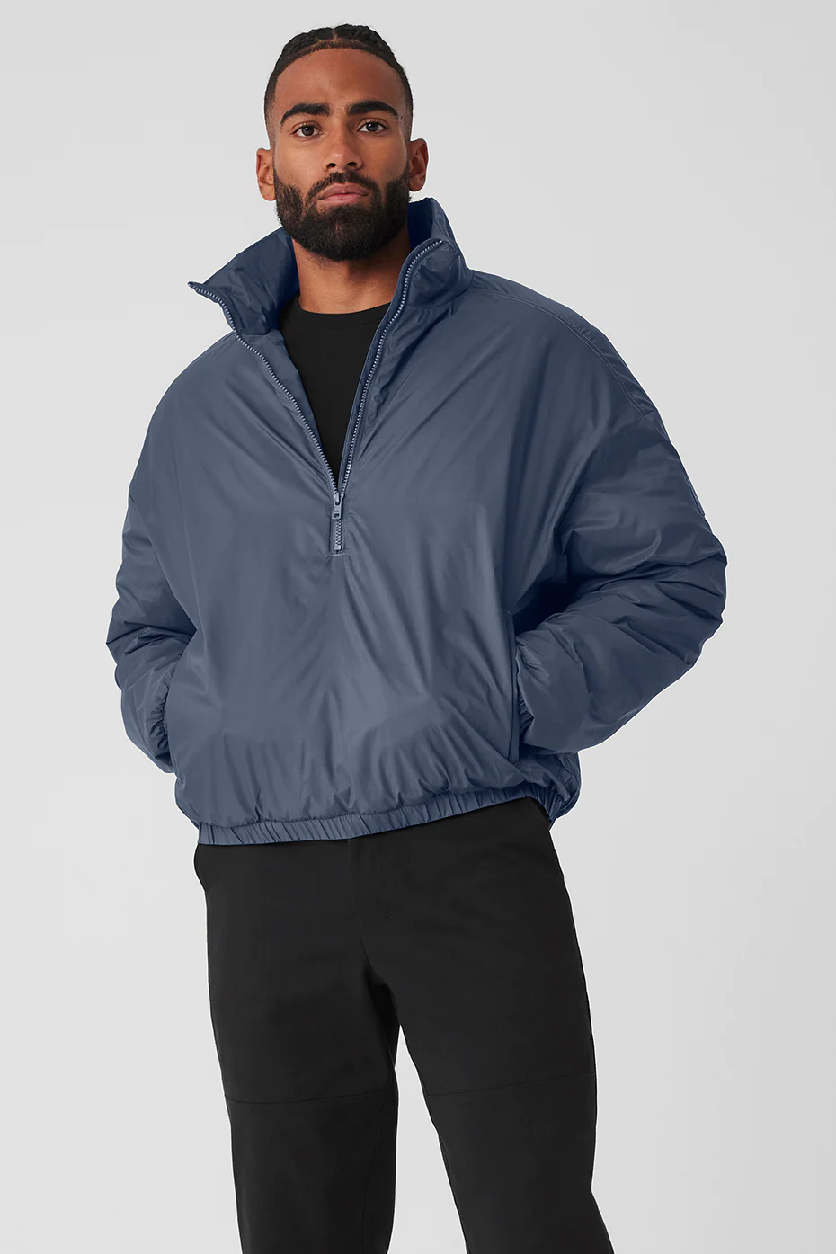 Latitude Light Weight 1/2 Zip Pullover Jacket - Bluestone