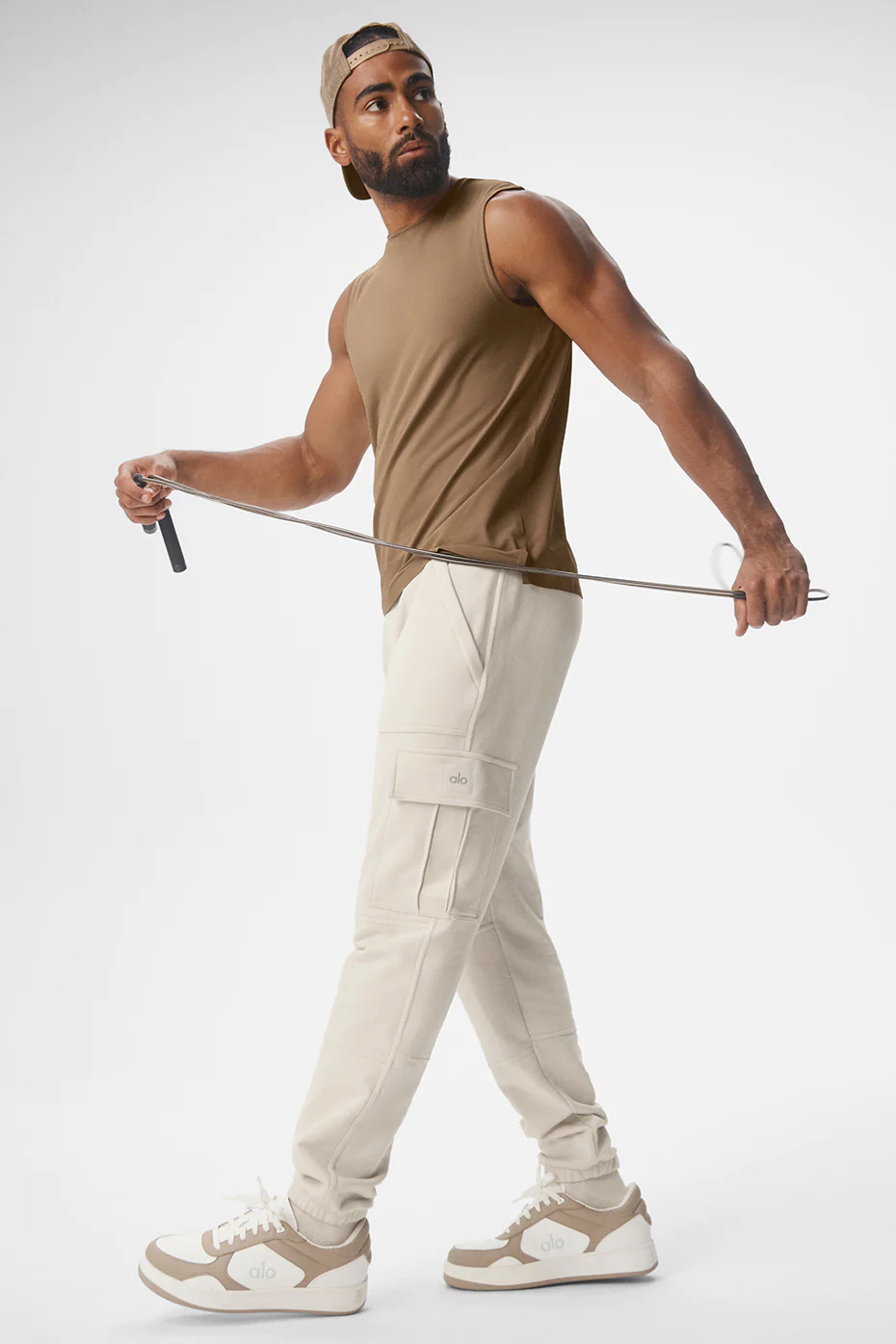 Highline Cargo Sweatpant - Bone