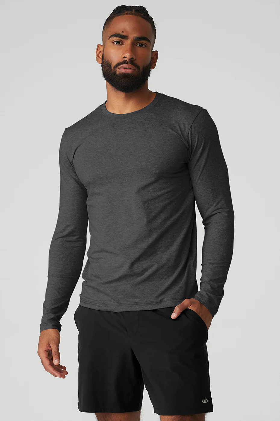 Conquer Reform Crewneck Long Sleeve - Dark Heather Grey