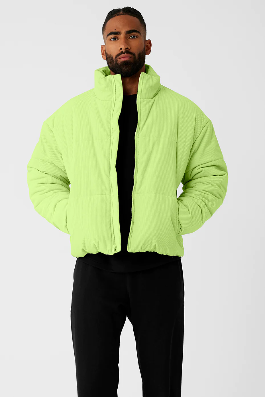 Corduroy Stage Puffer - Celery