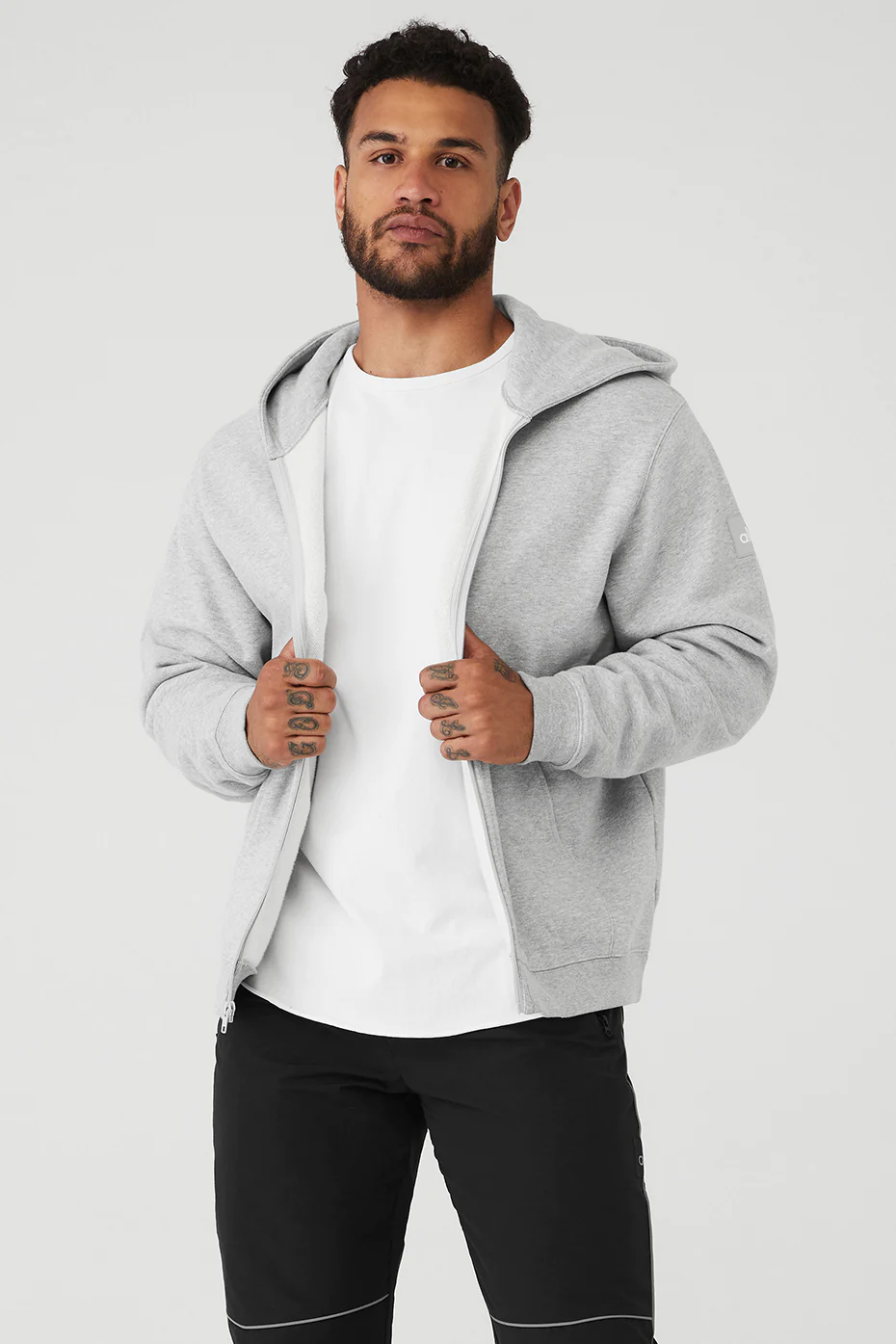 Renown Heavy Weight Full Zip Hoodie - Athletic Heather Grey