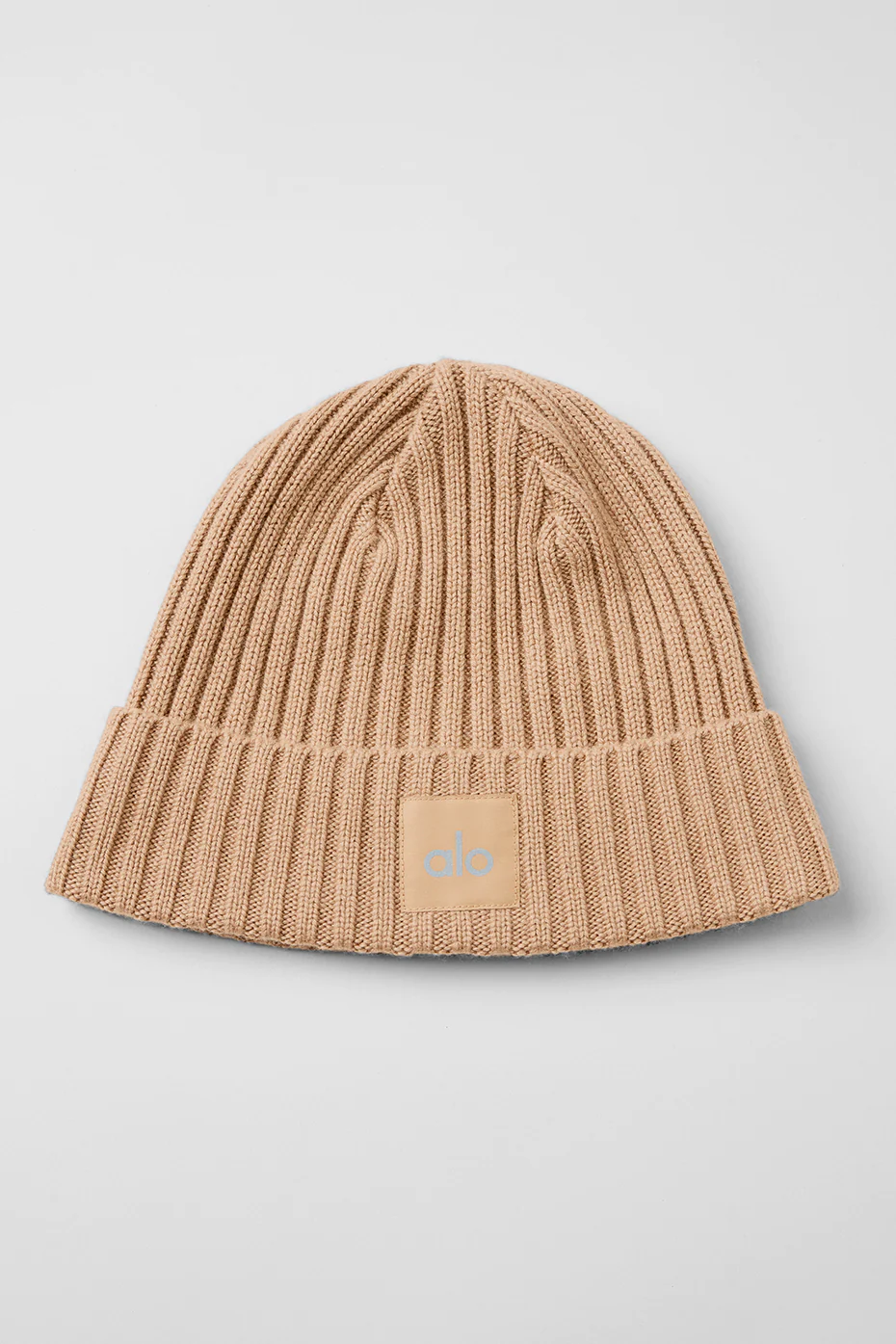 Cashmere Blend Rib Beanie - Toasted Almond