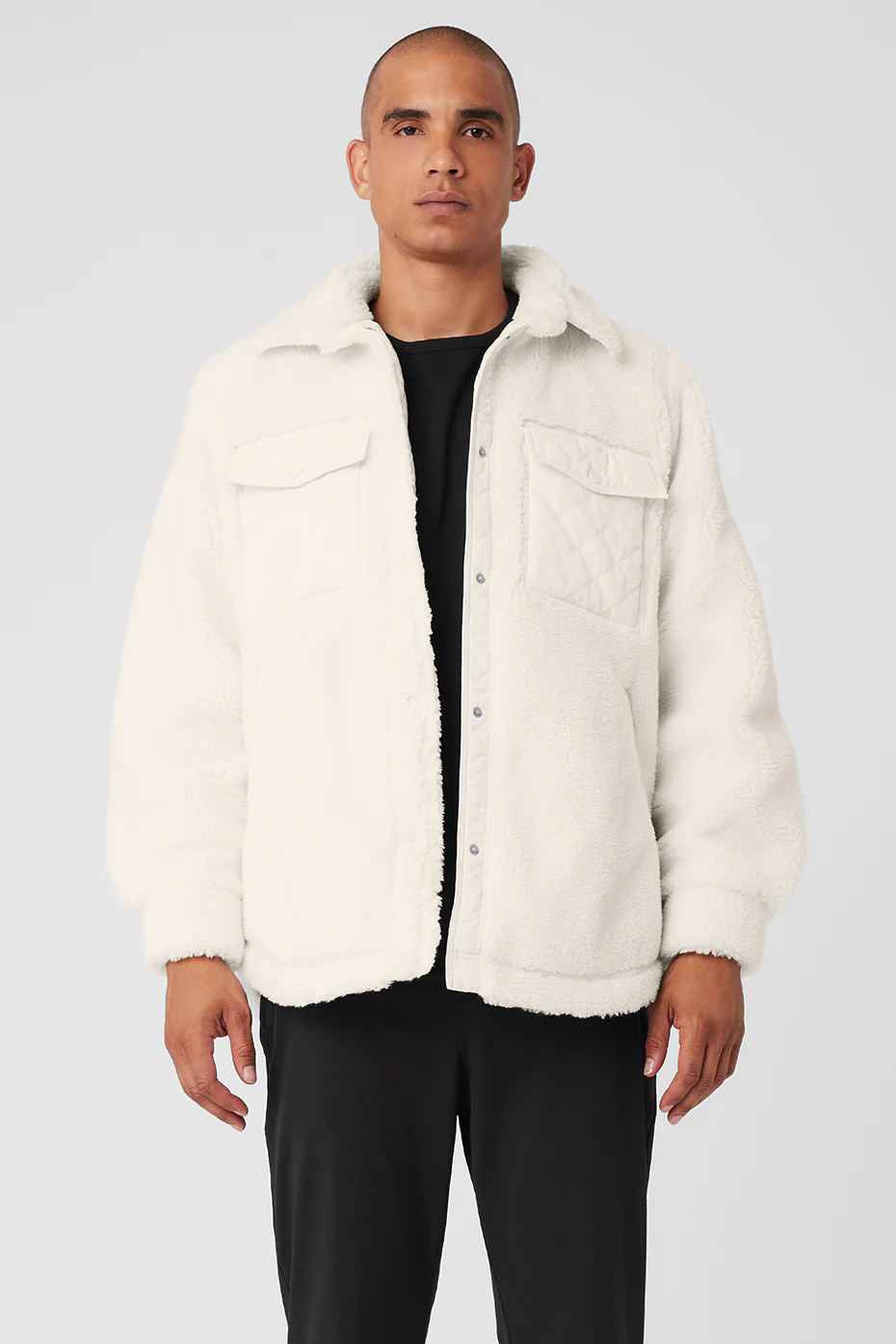 Sherpa Edge Shacket - Ivory